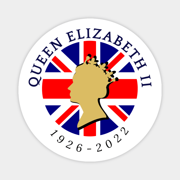 RIP Queen Elizabeth II (1926 - 2022) Print Design Magnet by Jamille Art